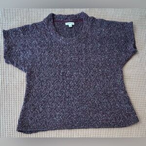 Coldwater Creek Purple Short-Sleeved Sweater Top Women Size 1X